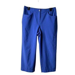 Chicos Weekends Blue Nylon Cargo Pocket cropped Pants 1